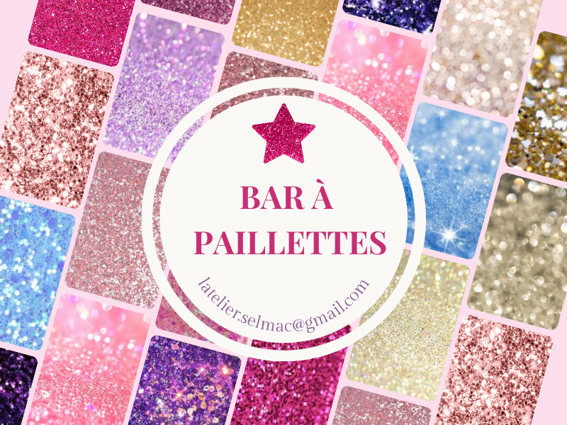 Logo bar à paillettes